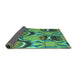 Sideview of Abstract Turquoise Modern Rug, abs4557turq