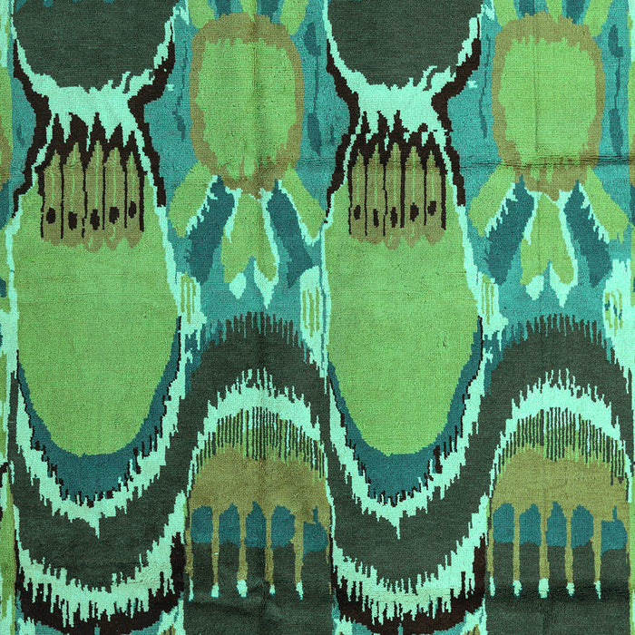 Machine Washable Abstract Turquoise Modern Area Rugs, wshabs4557turq