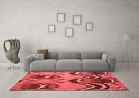 Machine Washable Abstract Red Modern Rug, wshabs4557red