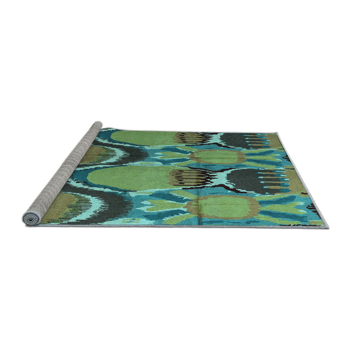 Sideview of Machine Washable Abstract Light Blue Modern Rug, wshabs4557lblu