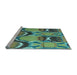 Sideview of Machine Washable Abstract Light Blue Modern Rug, wshabs4557lblu