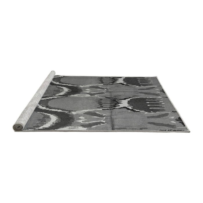 Sideview of Machine Washable Abstract Gray Modern Rug, wshabs4557gry
