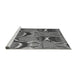 Sideview of Machine Washable Abstract Gray Modern Rug, wshabs4557gry