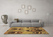 Machine Washable Abstract Brown Modern Rug in a Living Room,, wshabs4557brn