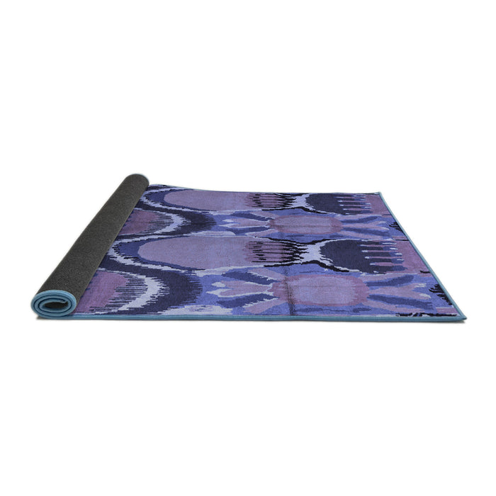 Sideview of Abstract Blue Modern Rug, abs4557blu
