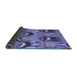 Sideview of Abstract Blue Modern Rug, abs4557blu