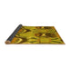 Sideview of Abstract Yellow Modern Rug, abs4557yw