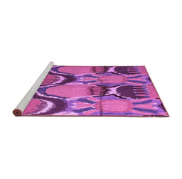 Sideview of Machine Washable Abstract Purple Modern Area Rugs, wshabs4557pur
