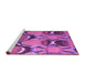 Sideview of Machine Washable Abstract Purple Modern Area Rugs, wshabs4557pur