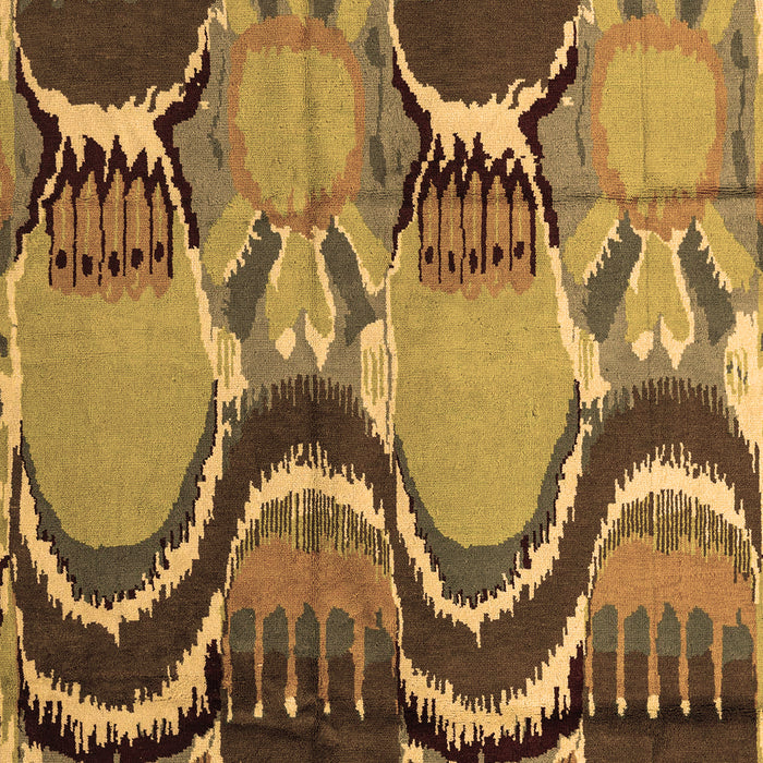 Machine Washable Abstract Brown Modern Rug, wshabs4557brn