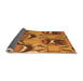 Sideview of Abstract Orange Modern Rug, abs4557org