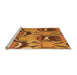 Sideview of Machine Washable Abstract Orange Modern Area Rugs, wshabs4557org