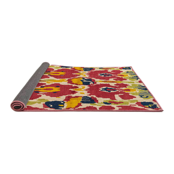 Sideview of Abstract Crimson Red Modern Rug, abs4558
