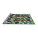 Sideview of Machine Washable Abstract Light Blue Modern Rug, wshabs4558lblu