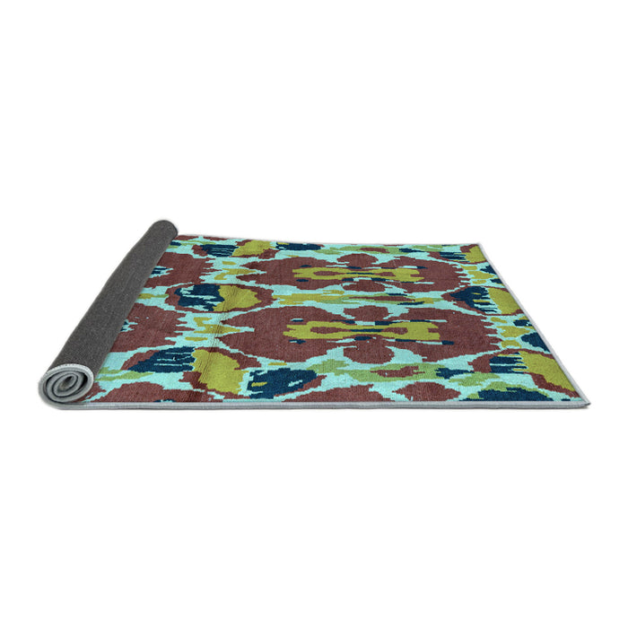 Sideview of Abstract Light Blue Modern Rug, abs4558lblu