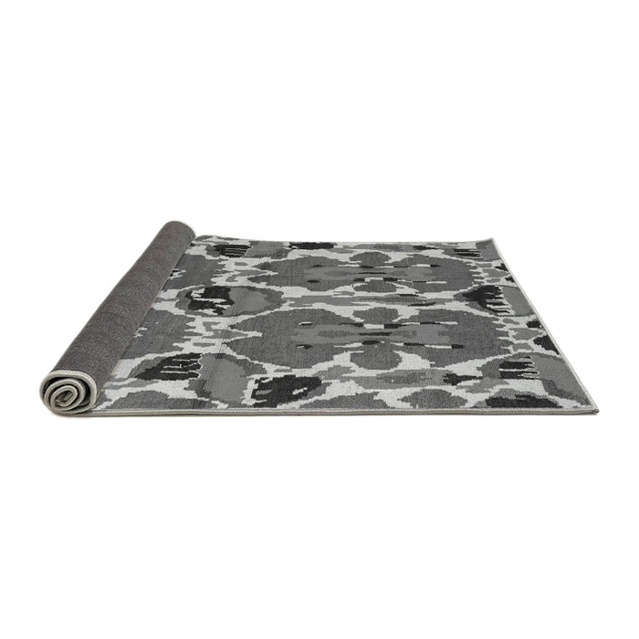 Sideview of Abstract Gray Modern Rug, abs4558gry