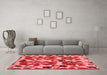 Modern Red Washable Rugs