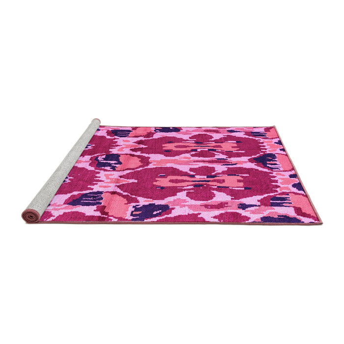 Sideview of Machine Washable Abstract Pink Modern Rug, wshabs4558pnk