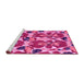 Sideview of Machine Washable Abstract Pink Modern Rug, wshabs4558pnk