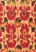 Machine Washable Abstract Orange Modern Area Rugs, wshabs4558org