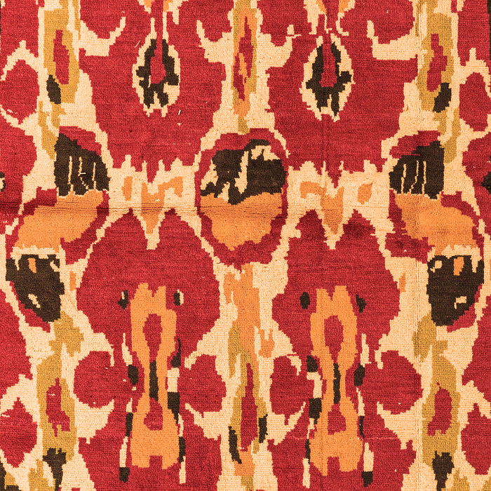 Machine Washable Abstract Orange Modern Area Rugs, wshabs4558org