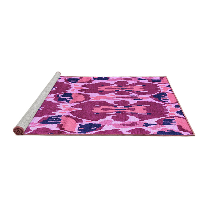 Sideview of Machine Washable Abstract Purple Modern Area Rugs, wshabs4558pur