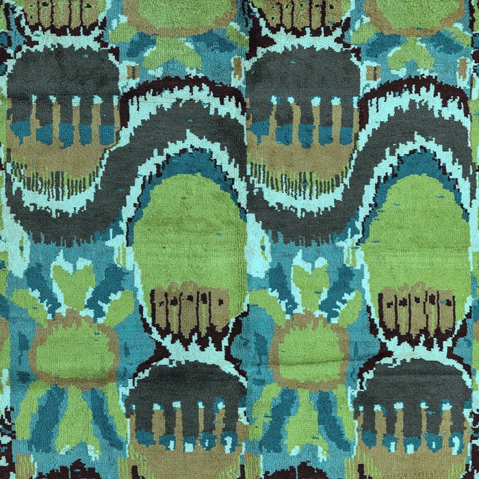 Square Machine Washable Abstract Light Blue Modern Rug, wshabs4559lblu