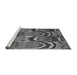 Sideview of Machine Washable Abstract Gray Modern Rug, wshabs4559gry