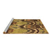 Sideview of Machine Washable Abstract Brown Modern Rug, wshabs4559brn