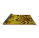 Sideview of Abstract Yellow Modern Rug, abs4559yw