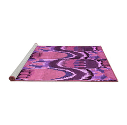 Sideview of Machine Washable Abstract Purple Modern Area Rugs, wshabs4559pur
