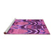 Sideview of Machine Washable Abstract Purple Modern Area Rugs, wshabs4559pur