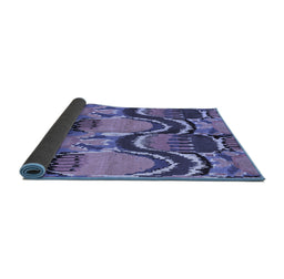 Sideview of Abstract Blue Modern Rug, abs4559blu