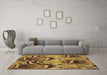 Machine Washable Abstract Brown Modern Rug in a Living Room,, wshabs4559brn