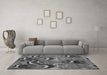 Machine Washable Abstract Gray Modern Rug in a Living Room,, wshabs4559gry