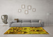 Machine Washable Abstract Yellow Modern Rug in a Living Room, wshabs4559yw