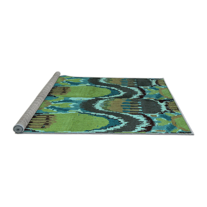 Sideview of Machine Washable Abstract Light Blue Modern Rug, wshabs4559lblu