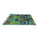 Sideview of Machine Washable Abstract Light Blue Modern Rug, wshabs4559lblu