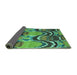 Sideview of Abstract Turquoise Modern Rug, abs4559turq