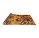 Sideview of Abstract Orange Modern Rug, abs4559org