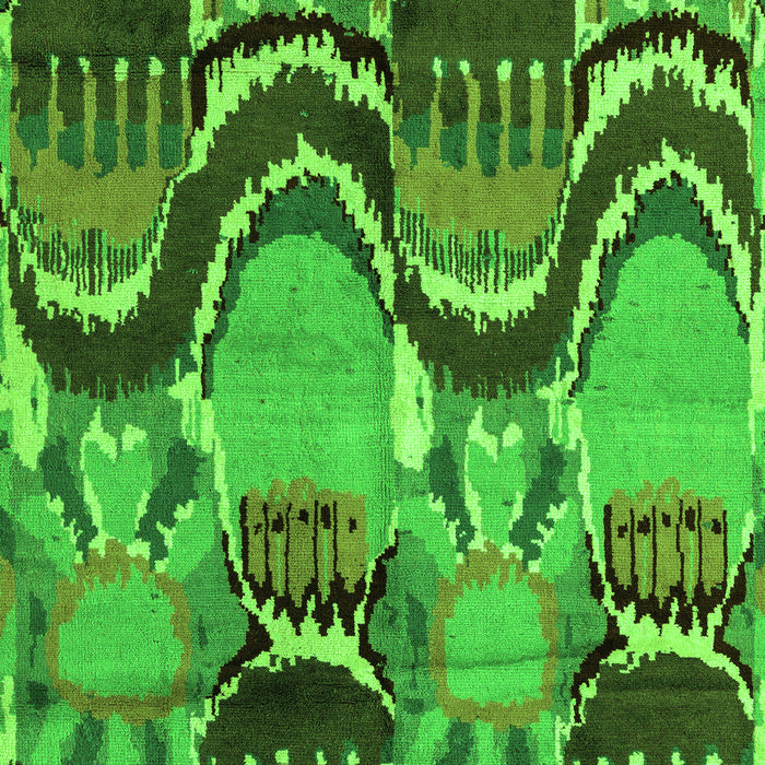 Machine Washable Abstract Green Modern Area Rugs, wshabs4559grn