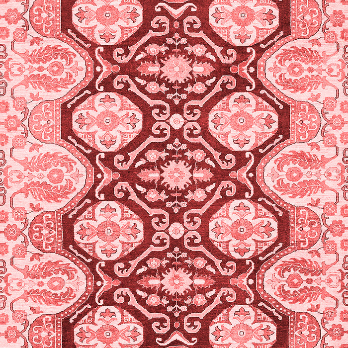 Machine Washable Oriental Red Traditional Rug, wshabs455red