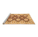 Sideview of Machine Washable Oriental Orange Traditional Area Rugs, wshabs455org