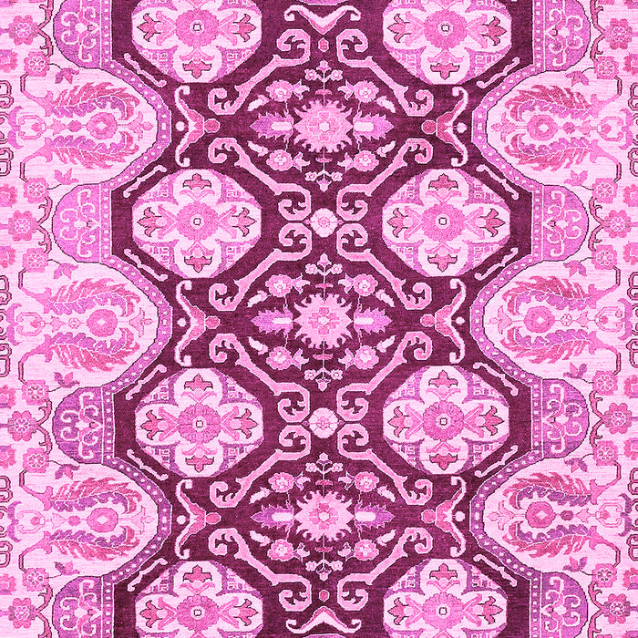 Machine Washable Oriental Pink Traditional Rug, wshabs455pnk