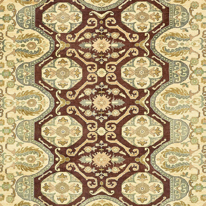 Abstract Mustard Yellow Oriental Rug, abs455