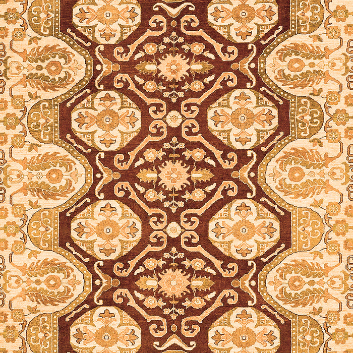 Machine Washable Oriental Orange Traditional Area Rugs, wshabs455org