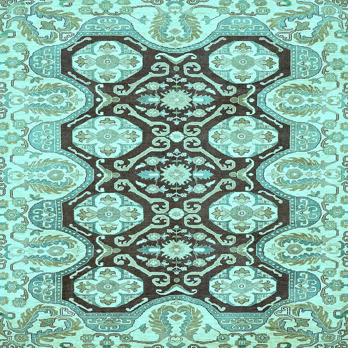 Square Oriental Light Blue Traditional Rug, abs455lblu