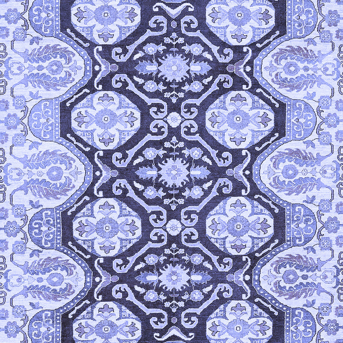 Machine Washable Oriental Blue Traditional Rug, wshabs455blu