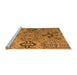 Sideview of Machine Washable Abstract Orange Modern Area Rugs, wshabs4560org