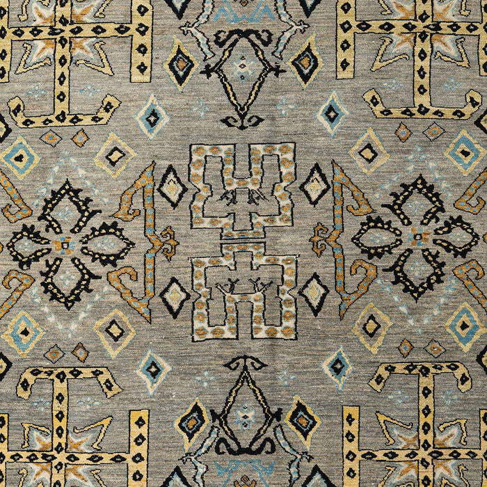 Machine Washable Abstract Dark Khaki Green Rug, wshabs4560